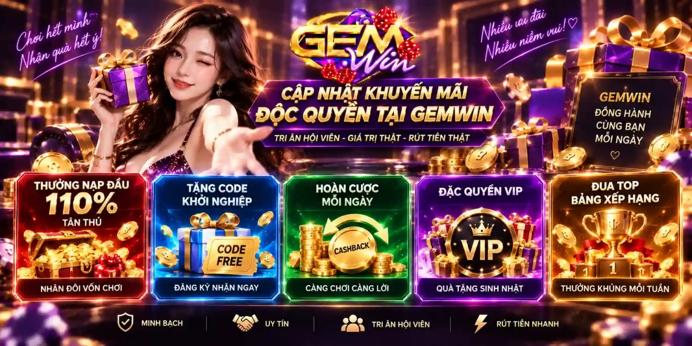 cap nhat cac chuong trinh khuyen mai gemwin doc quyen