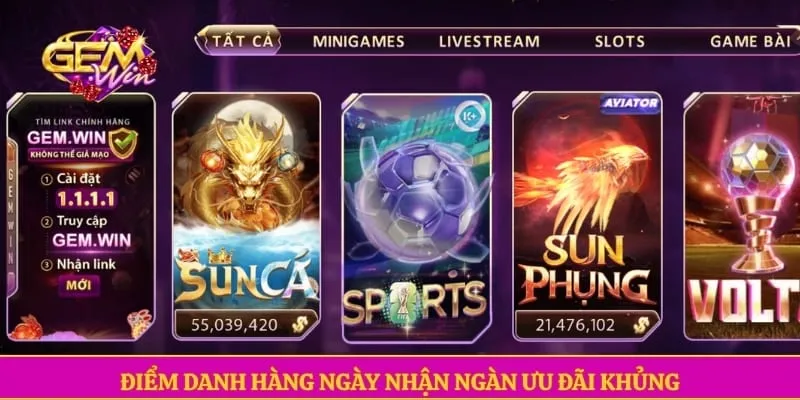 Câu hỏi thường gặp GEMWIN Điểm danh hàng ngày nhận ngàn ưu đãi khủng